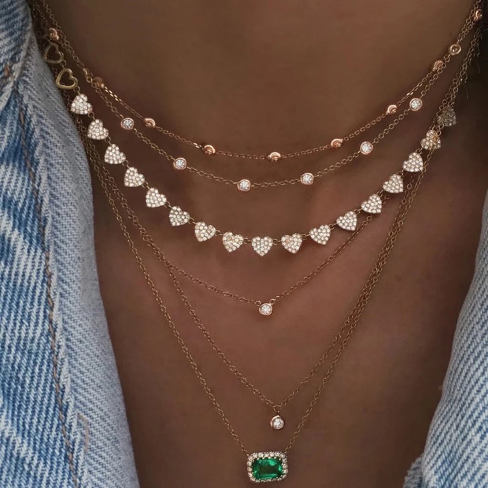 NEW! Dainty Layered “Crystal Glam” Necklace
